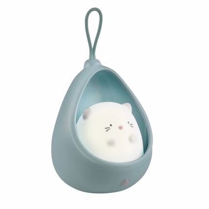 LED Laste orientatsioon hele anduriga KITTY LED/0,5W/5V USB 1200 mAh sinine