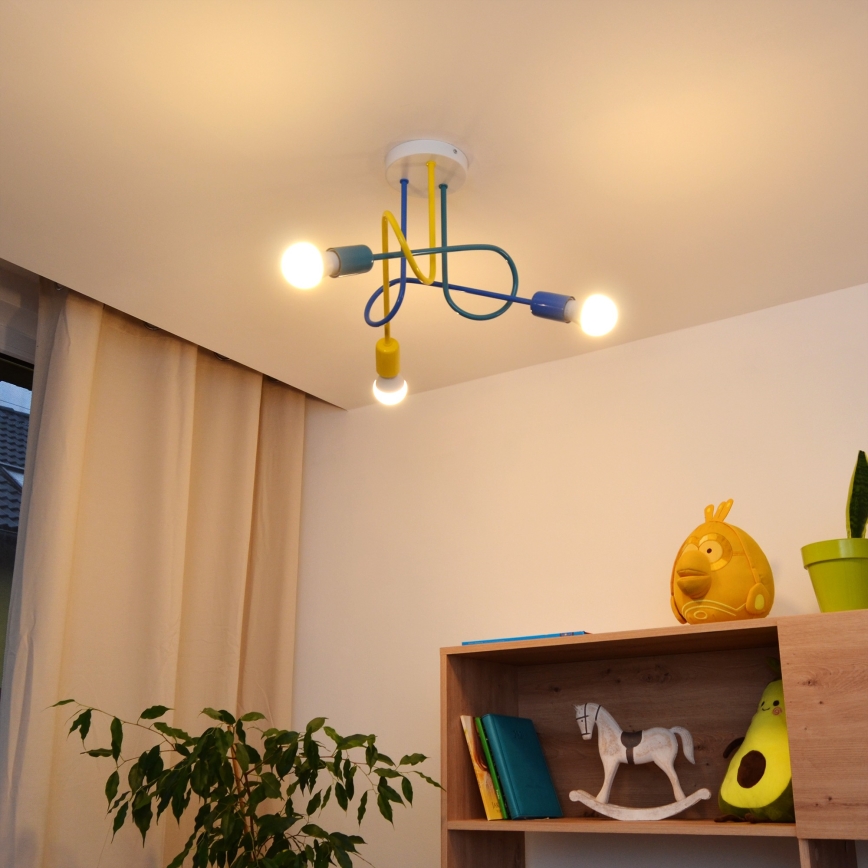 LED Laste pinnale kinnitatav lühter OXFORD 3xE27/15W/230V