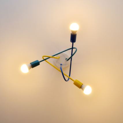 LED Laste pinnale kinnitatav lühter OXFORD 3xE27/15W/230V