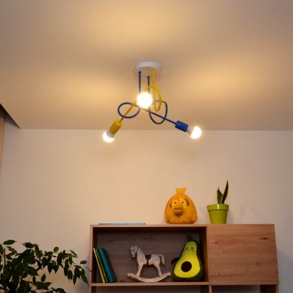 LED Laste pinnale kinnitatav lühter OXFORD 3xE27/15W/230V