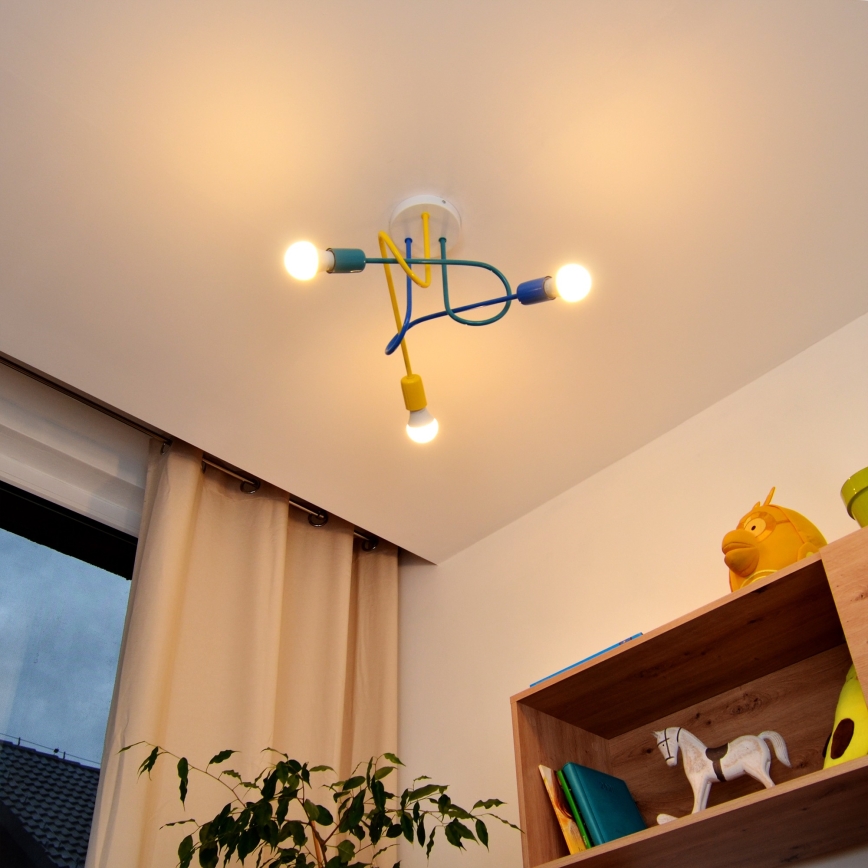 LED Laste pinnale kinnitatav lühter OXFORD 3xE27/15W/230V