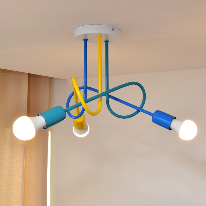 LED Laste pinnale kinnitatav lühter OXFORD 3xE27/15W/230V