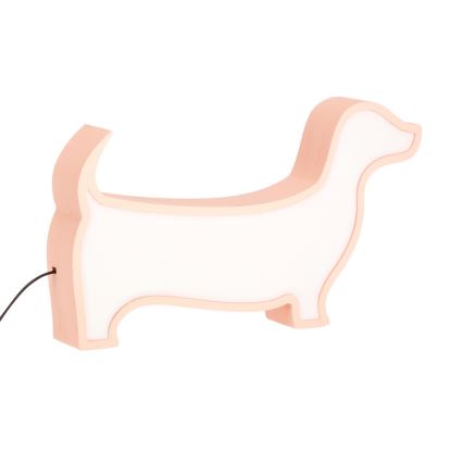 LED lastelampe DOG LED/12W/230V roosa