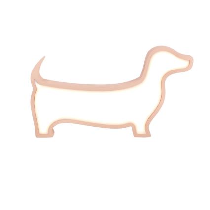 LED lastelampe DOG LED/12W/230V roosa