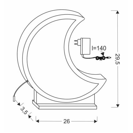 LED Lastevalgusti MOON LED/12W/230V kollane