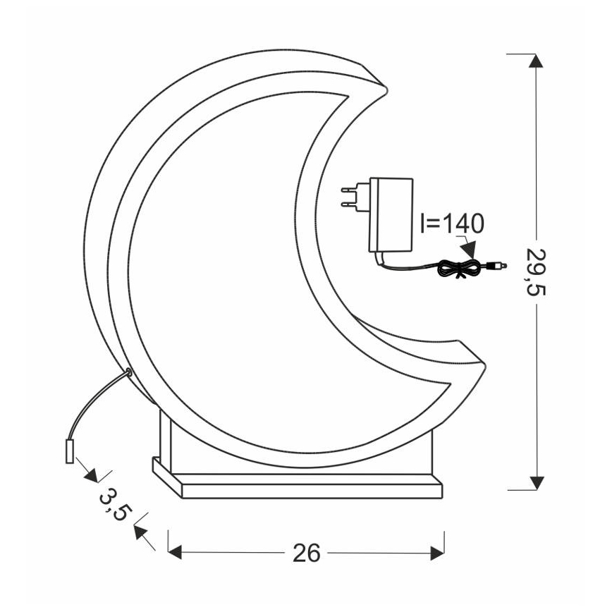 LED Lastevalgusti MOON LED/12W/230V kollane