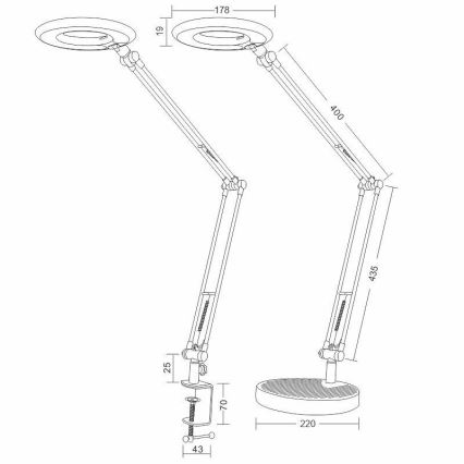 LED Laualamp BIANCA LED/8W/230V