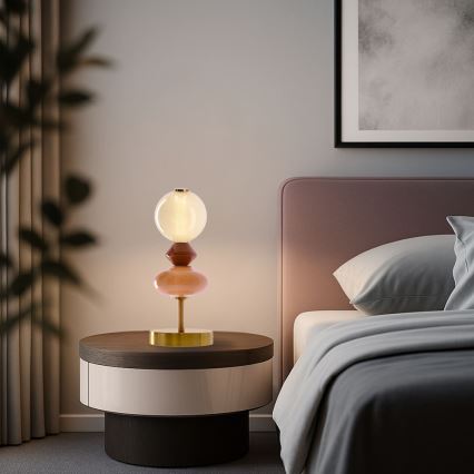 LED laualamp FLORES LED/10W/230V kuldne/oranž/pruun