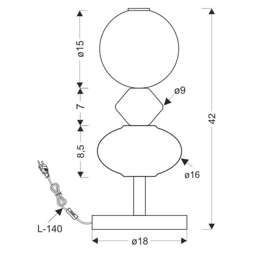 LED laualamp FLORES LED/10W/230V kuldne/oranž/pruun