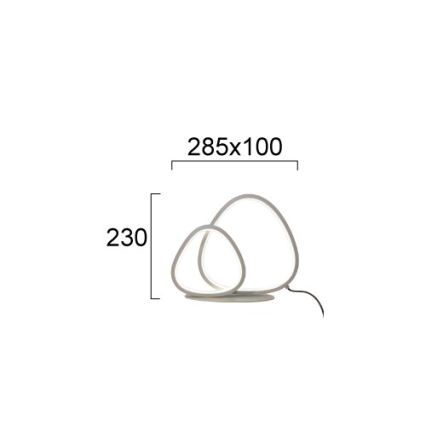 LED laualamp HELIX LED/15W/230V hõbedane
