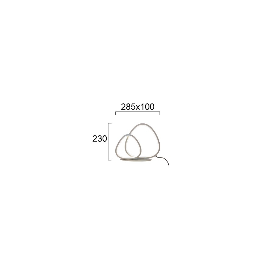 LED laualamp HELIX LED/15W/230V hõbedane