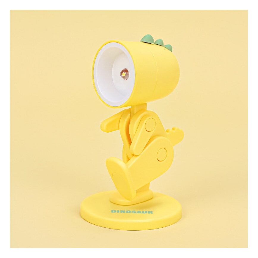 LED laualamp LED/0,06W/3xLR41 kollane dinosaurus