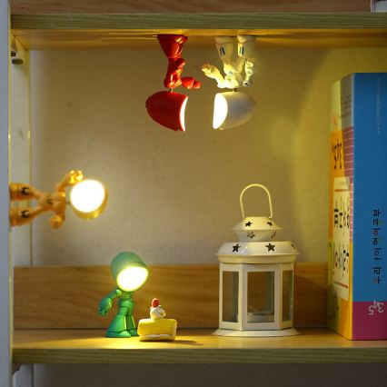 LED laualamp LED/0,06W/3xLR41 robot kollane