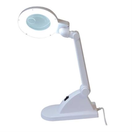 LED Laualamp luubiga LED/6W/230V valge