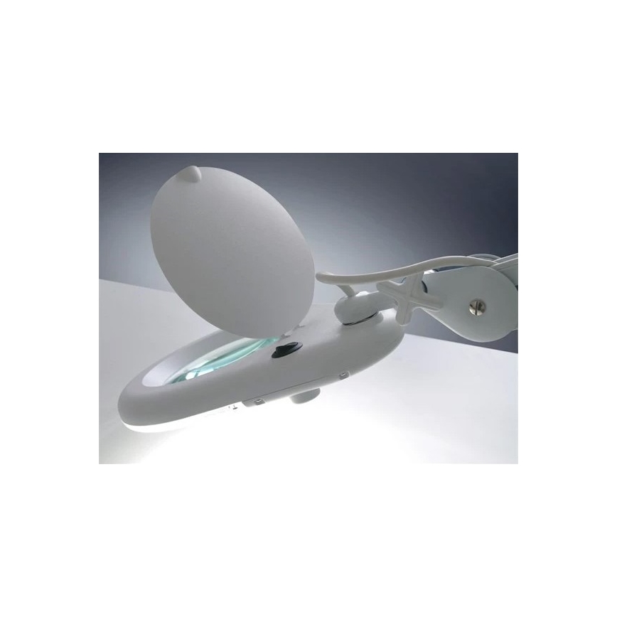 LED Laualamp luubiga LED/9W/230V valge