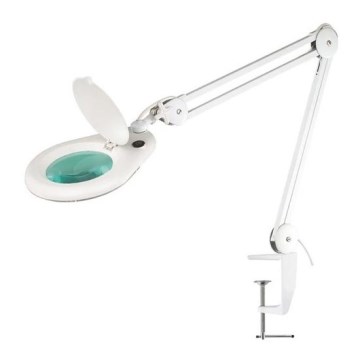 LED Laualamp luubiga LED/9W/230V valge