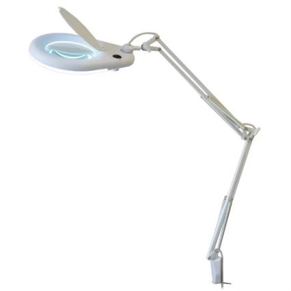 LED Laualamp luubiga LED/9W/230V valge/läikiv kroom