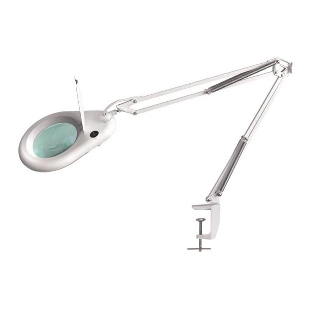 LED Laualamp luubiga LED/9W/230V valge/läikiv kroom