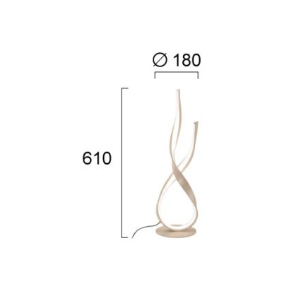 LED laualamp RIBBON LED/21W/230V beež