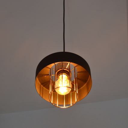 LED LED Lühter VOLTA 2xE27/15W/230V must/kuldne