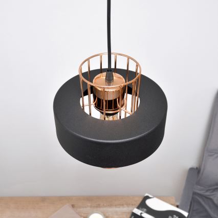 LED LED Lühter VOLTA 2xE27/15W/230V must/kuldne