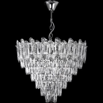 LED Lühter 11xE27/60W/230V + 7xLED/6W d. 60 cm läikiv kroom