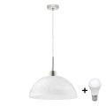 LED Lühter 1xE27/60W/230V valge