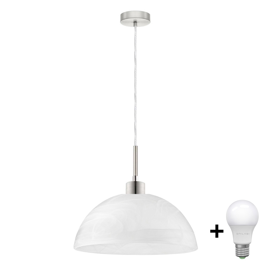 LED Lühter 1xE27/60W/230V valge