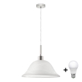LED Lühter 1xE27/60W/230V valge