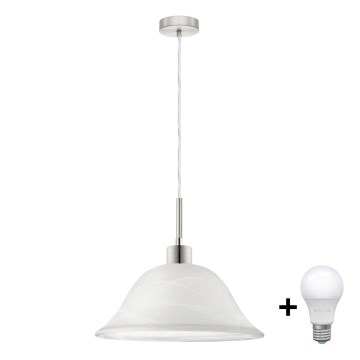 LED Lühter 1xE27/60W/230V valge