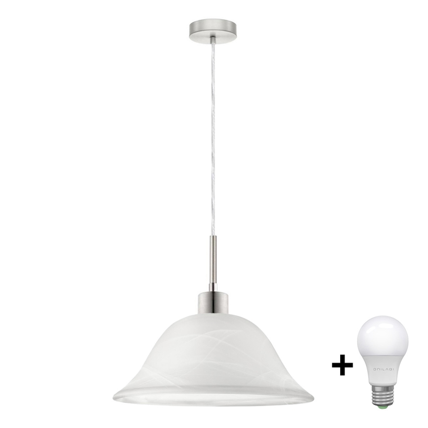 LED Lühter 1xE27/60W/230V valge