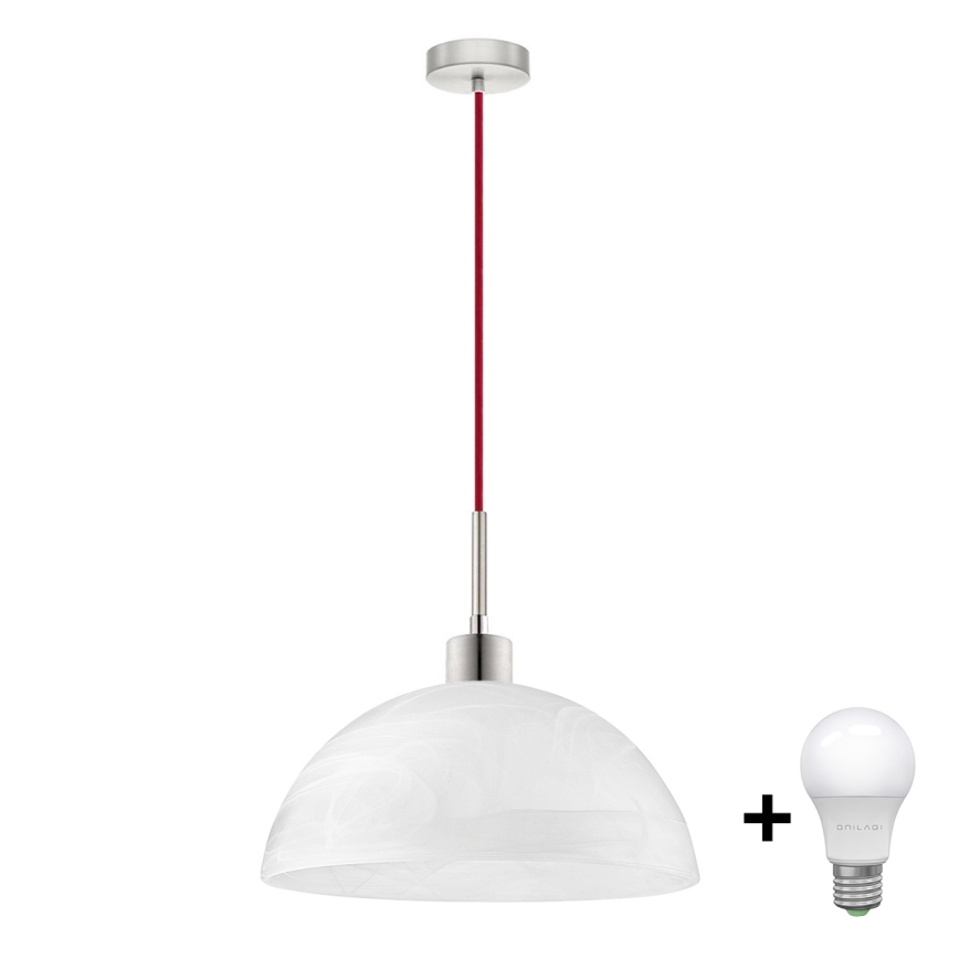 LED Lühter 1xE27/60W/230V valge