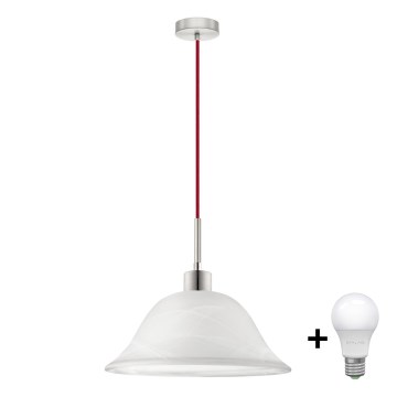 LED Lühter 1xE27/60W/230V valge