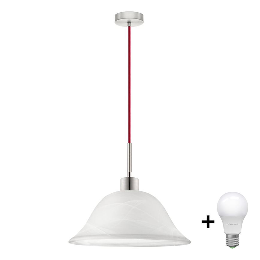 LED Lühter 1xE27/60W/230V valge