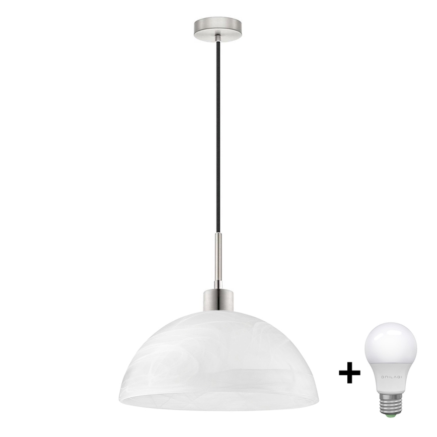 LED Lühter 1xE27/60W/230V valge