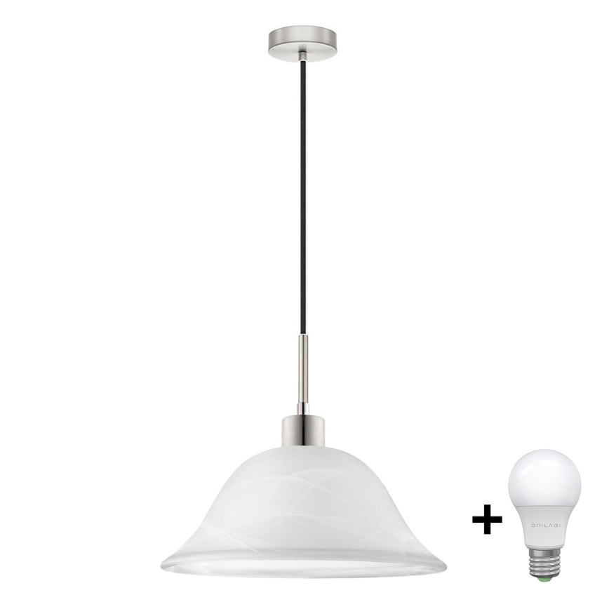 LED Lühter 1xE27/60W/230V valge