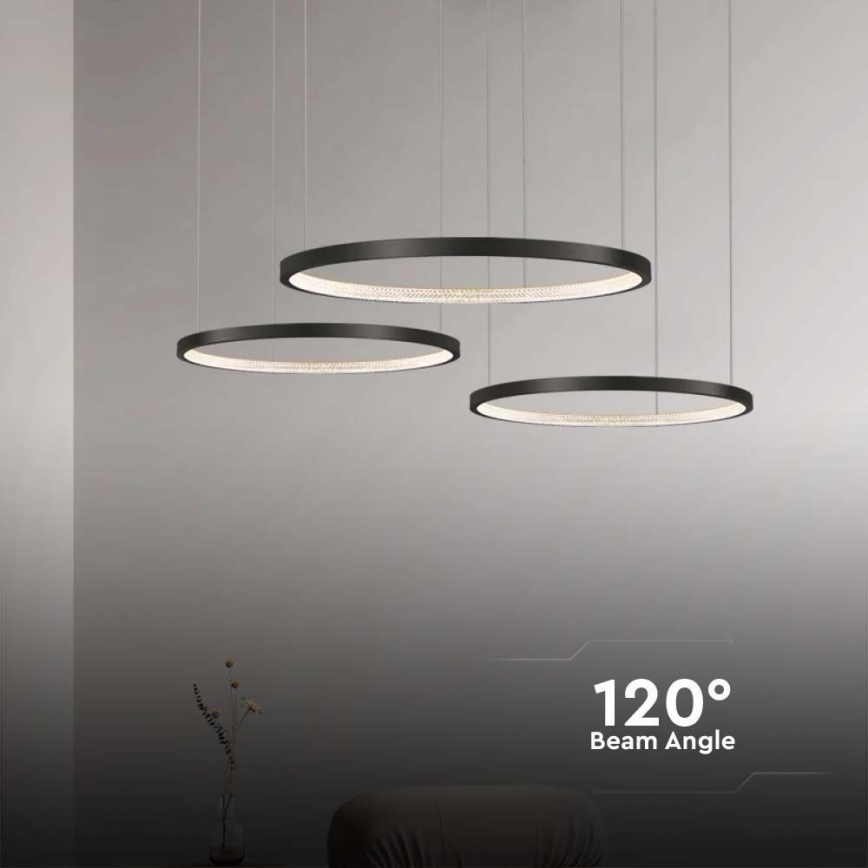 LED Lühter 3xLED/19W/230V 4000K must