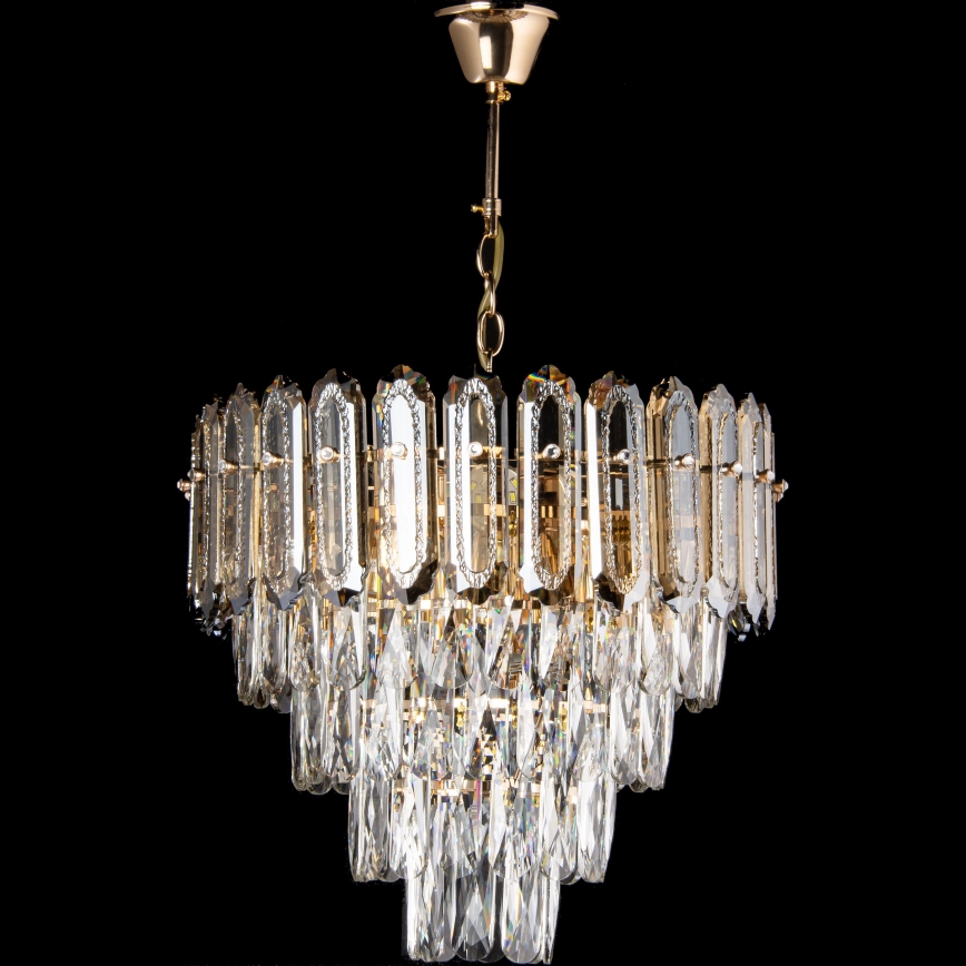 LED Lühter 7xE27/60W/230V + 4xLED/6W d. 40 cm kuldne