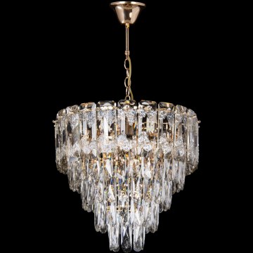 LED Lühter 7xE27/60W/230V + 4xLED/6W d. 40 cm kuldne
