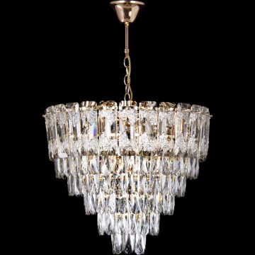 LED Lühter 9xE27/60W/230V + 6xLED/6W d. 50 cm kuldne