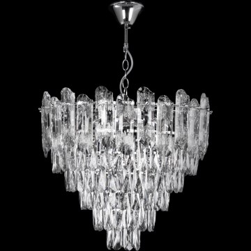 LED Lühter 9xE27/60W/230V + 6xLED/6W d. 50 cm läikiv kroom