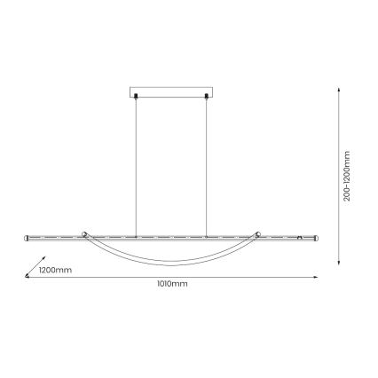 LED Lühter AMBAR LED/35W/230V must