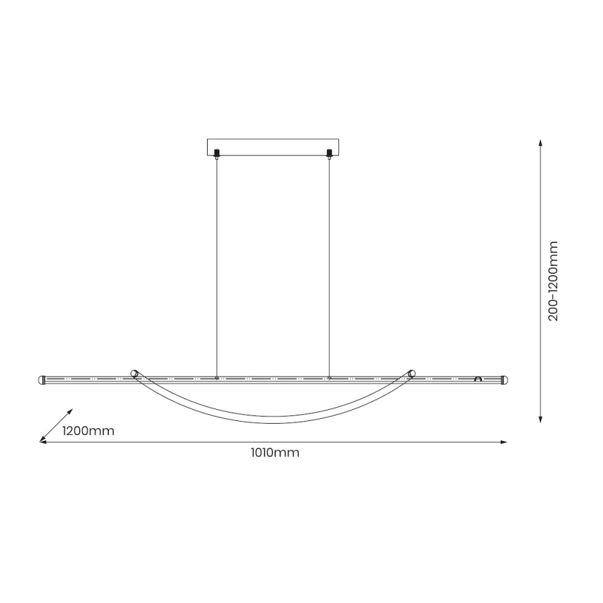 LED Lühter AMBAR LED/35W/230V must