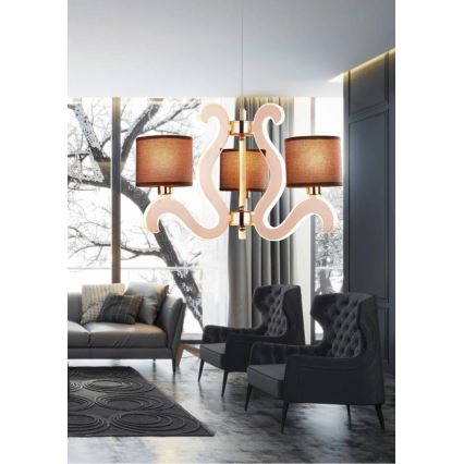 LED Lühter AMBROSIA 3xE14/40W/230V + LED/18,4W vask