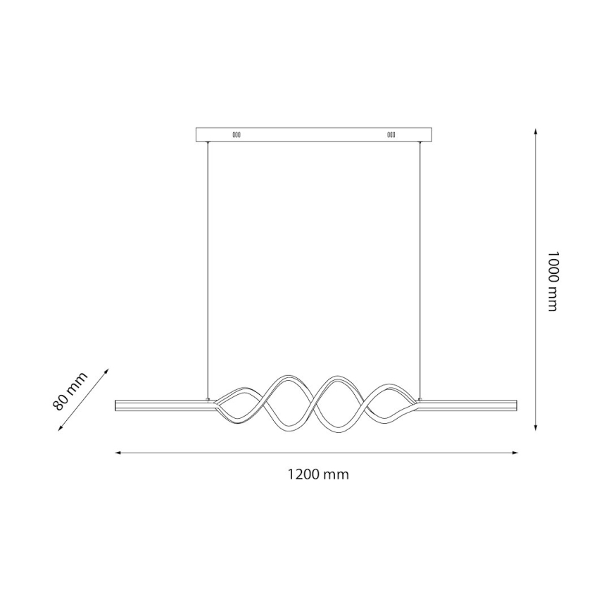 LED Lühter ANCONA LED/36W/230V kuldne