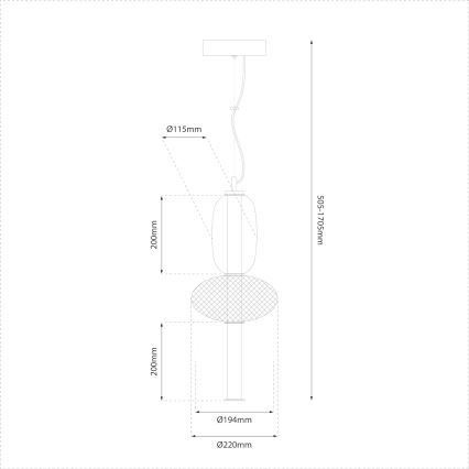 LED Lühter ARAME LED/23W/230V d. 22 cm must