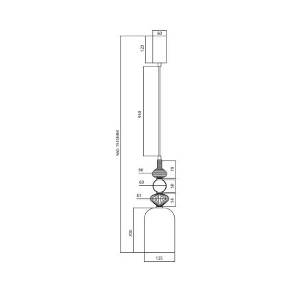 LED Lühter ARTE LED/12W/230V d. 13 cm messing