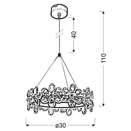 LED Lühter ARVIN LED/14W/230V
