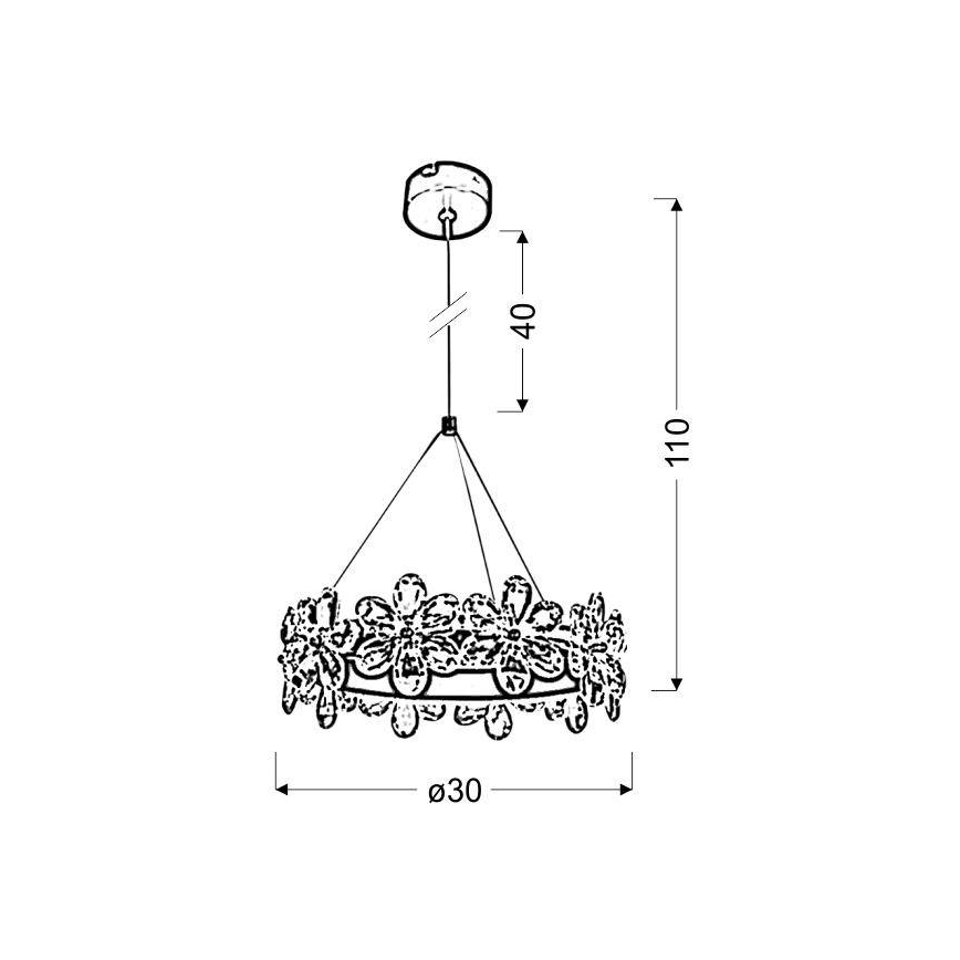 LED Lühter ARVIN LED/14W/230V
