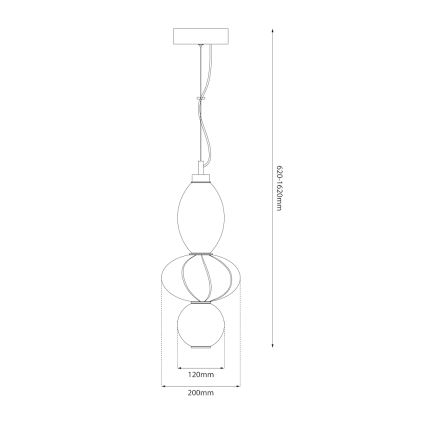 LED Lühter ASCOLI LED/18W/230V d. 20 cm beež